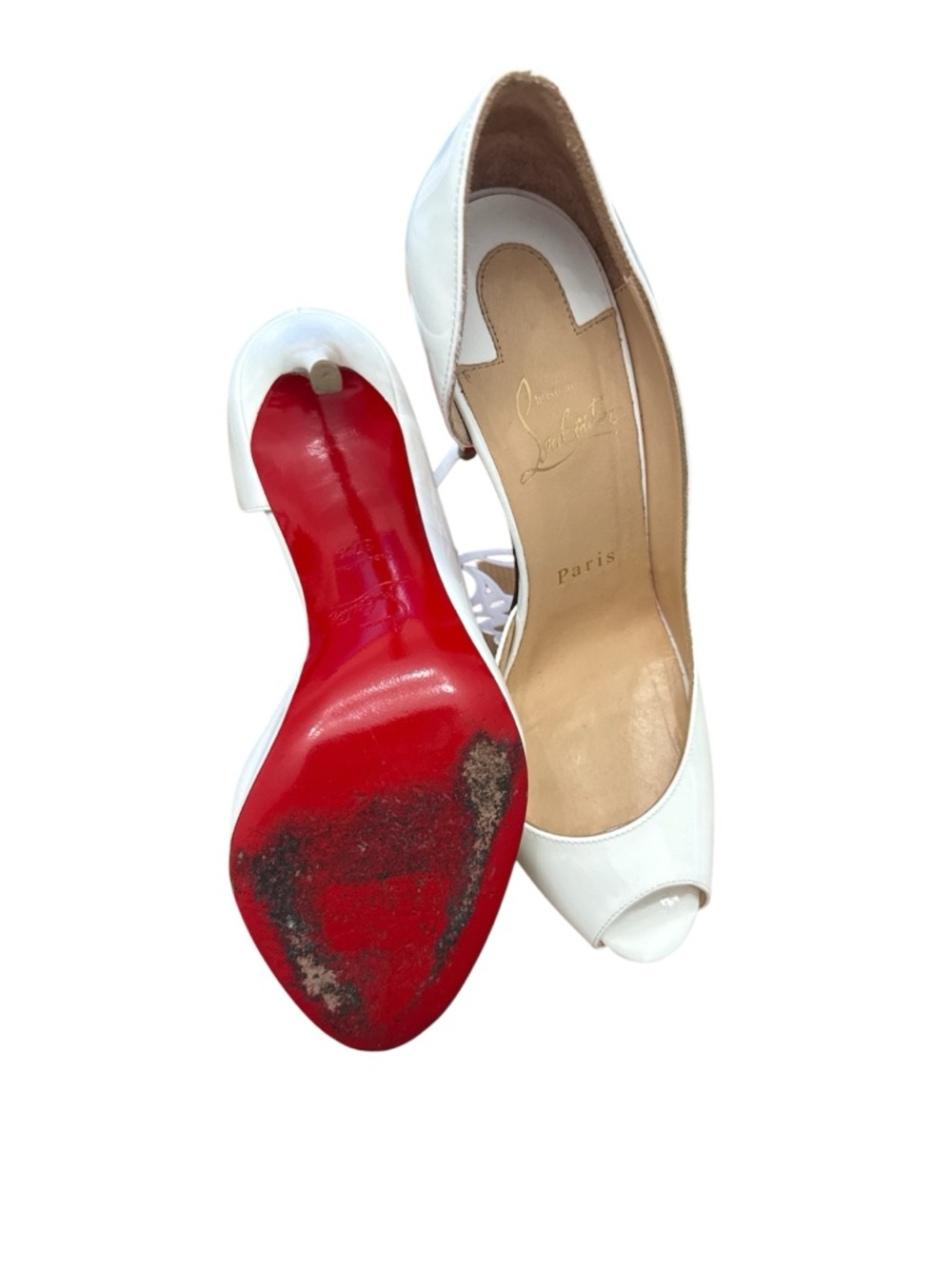 CHRISTIAN LOUBOUTIN Very Privé Patent Leather Heels - Picture 11 of 13